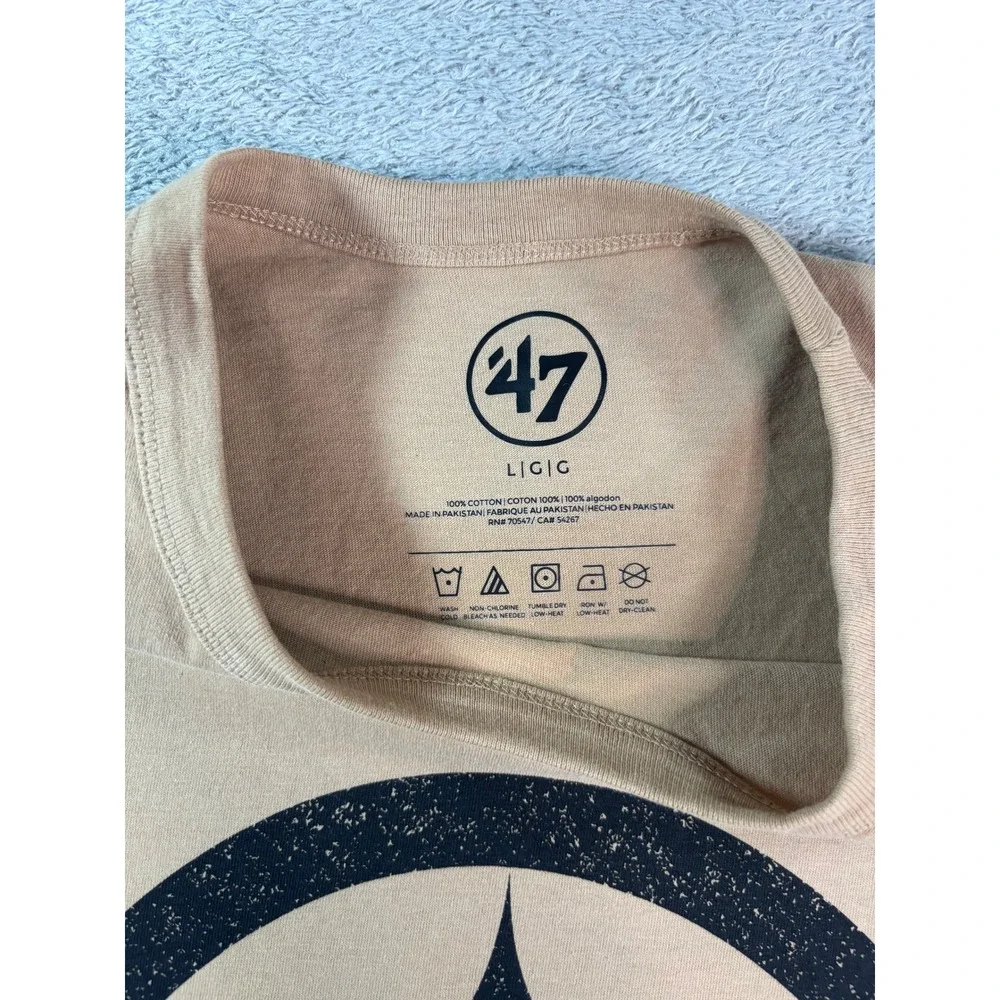 47 Brand Pittsburgh Steelers NFL T-Shirt Dusted Khaki Tan Mens Large NWT
